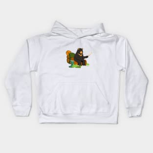 Waiting Caver Bear Kids Hoodie